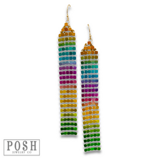 Mesh fringe earring
