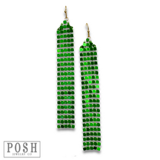 Mesh fringe earring