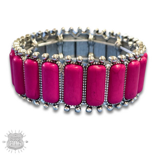 Western rectangle stone bracelet