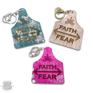 Western ear tag key ring Last Call