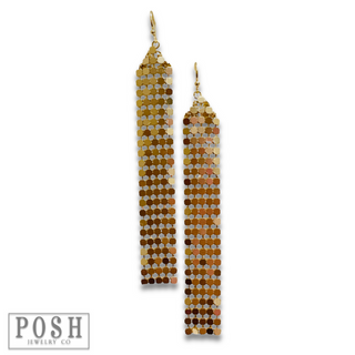 Mesh fringe earring