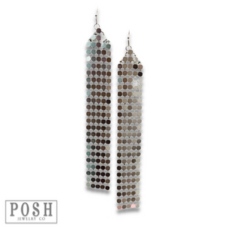 Mesh fringe earring