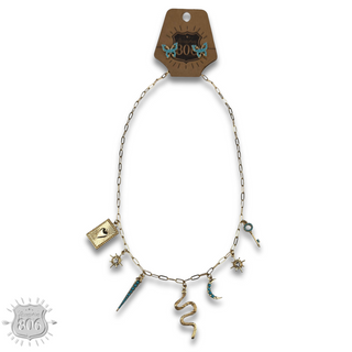 Western charm necklace set