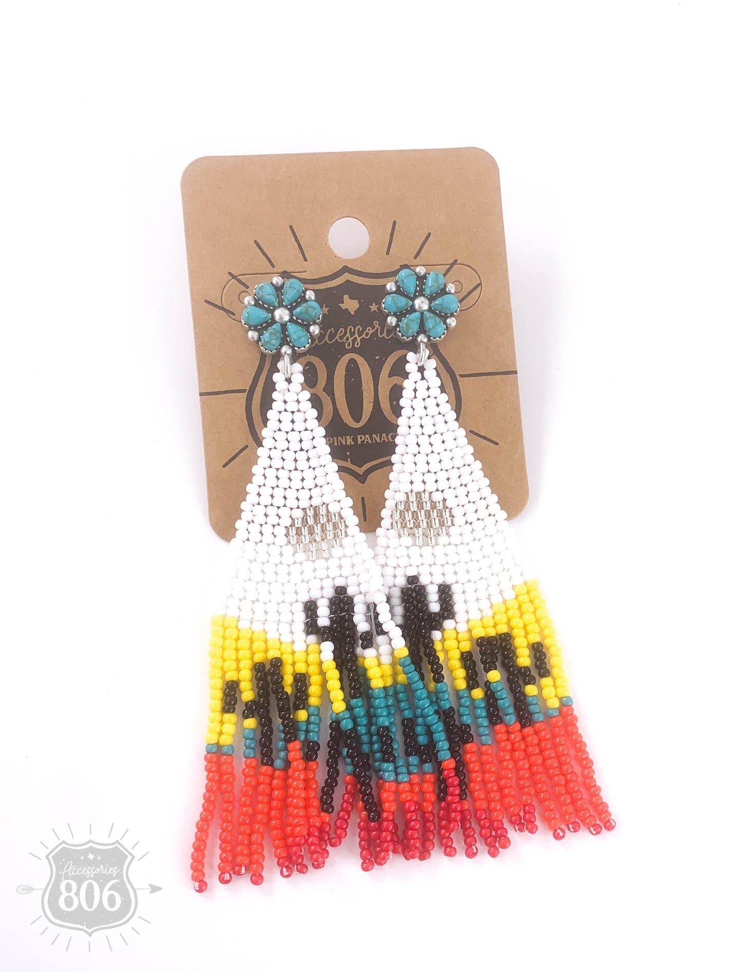 Beaded cactus scene earring, last call