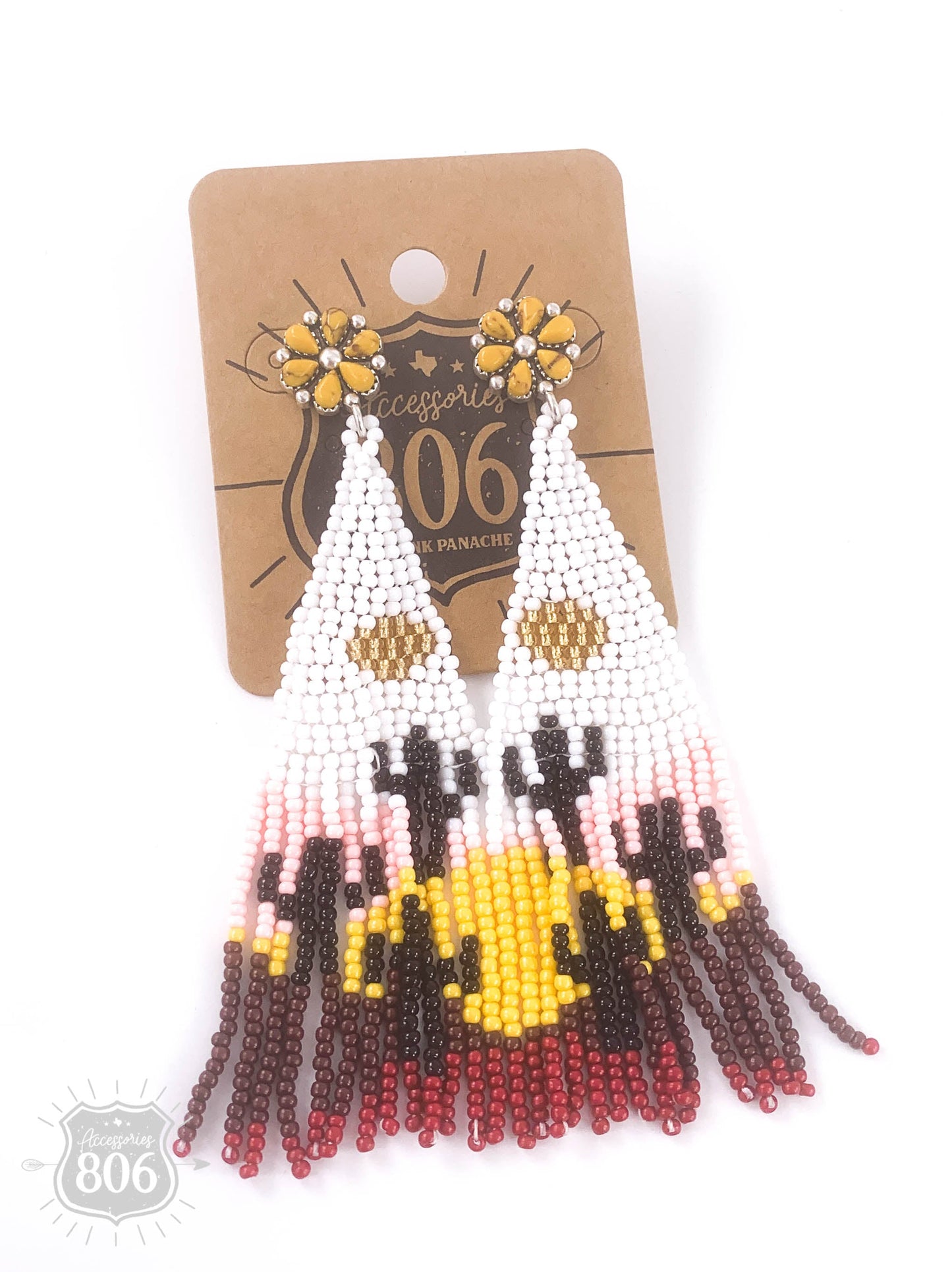 Beaded cactus scene earring, last call