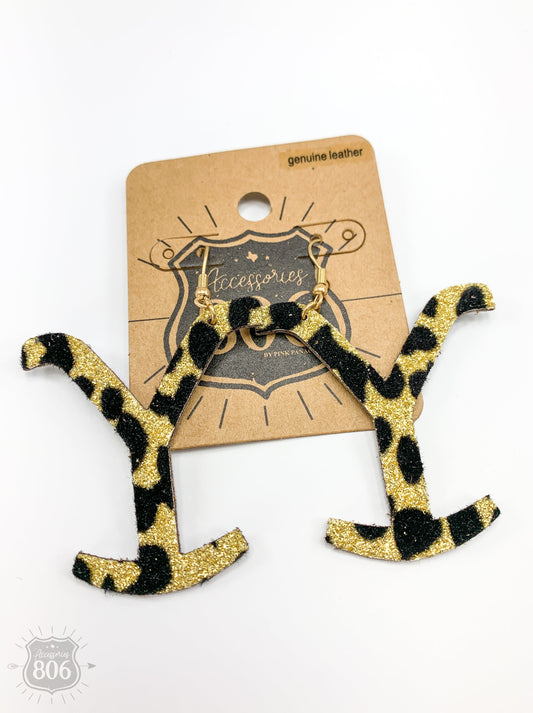 Glitter "Y" brand earring, last call