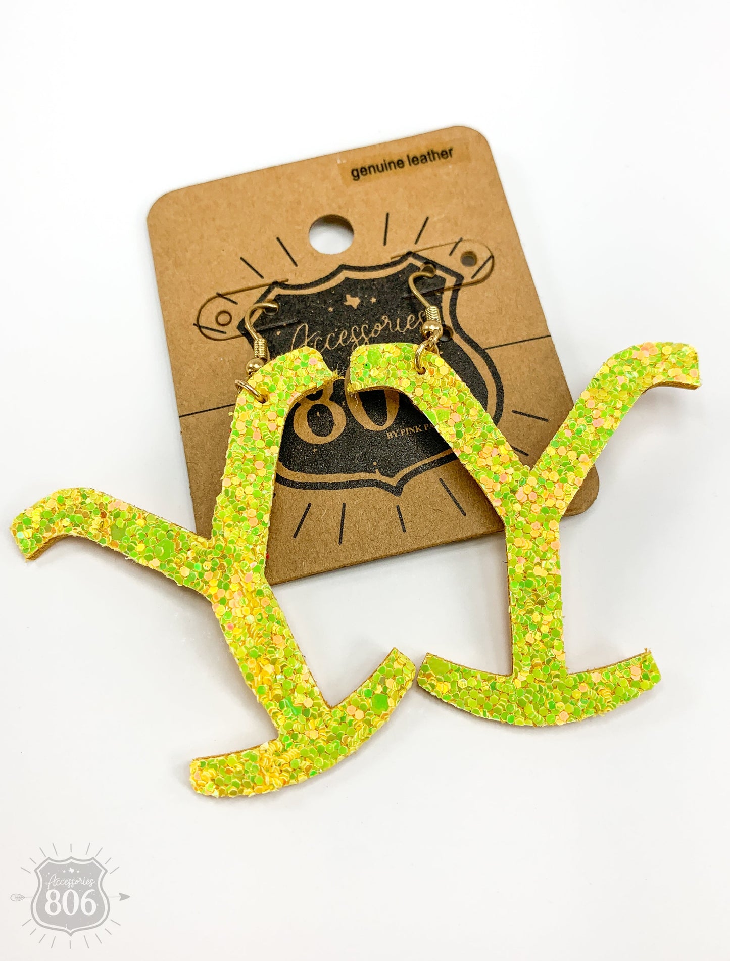 Glitter "Y" brand earring, last call