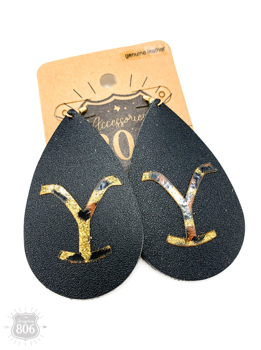 Teardrop "Y" brand earring, last call