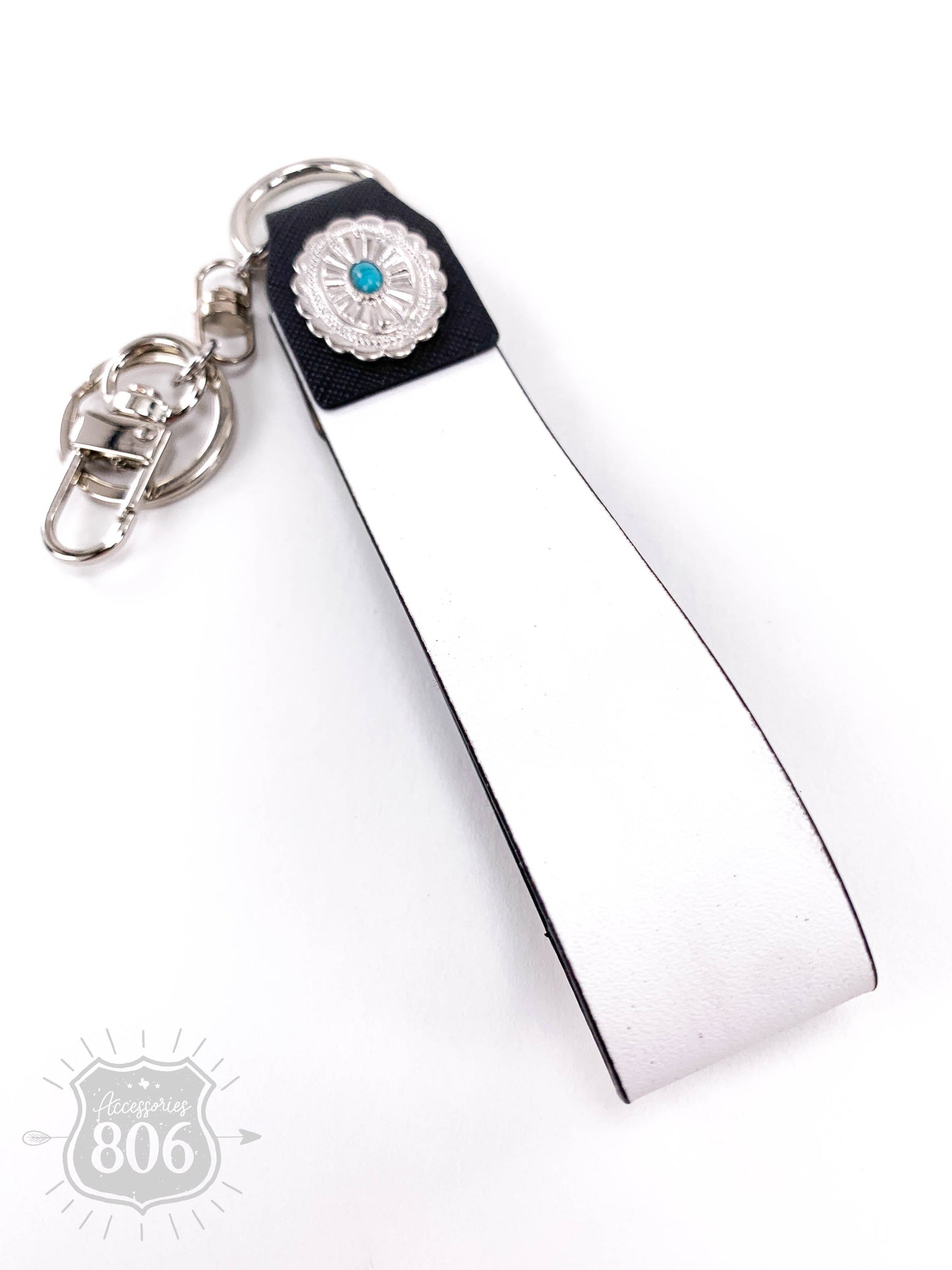 Leatherette strap keychain, last call