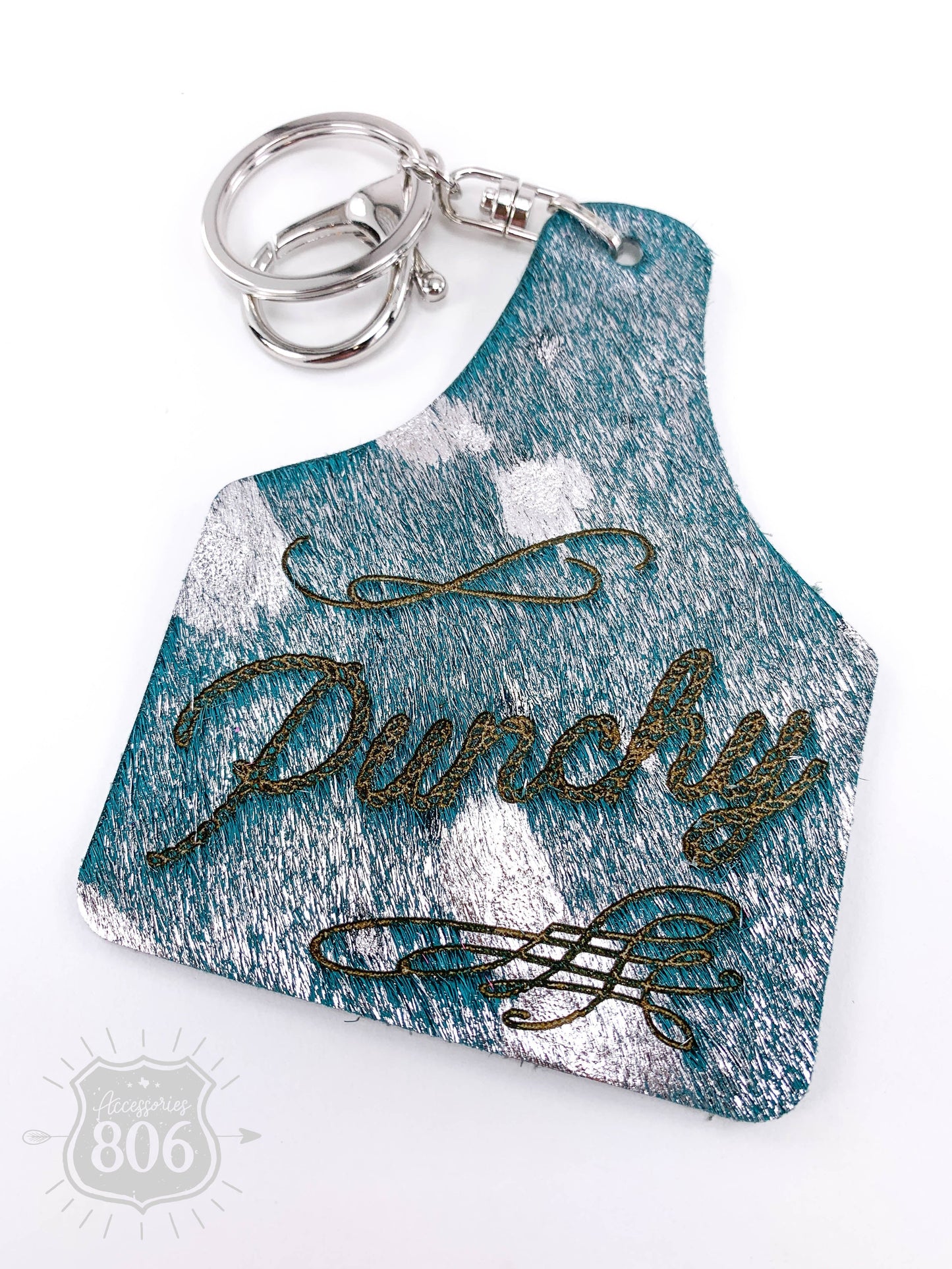 Punchy ear tag keychain, last call