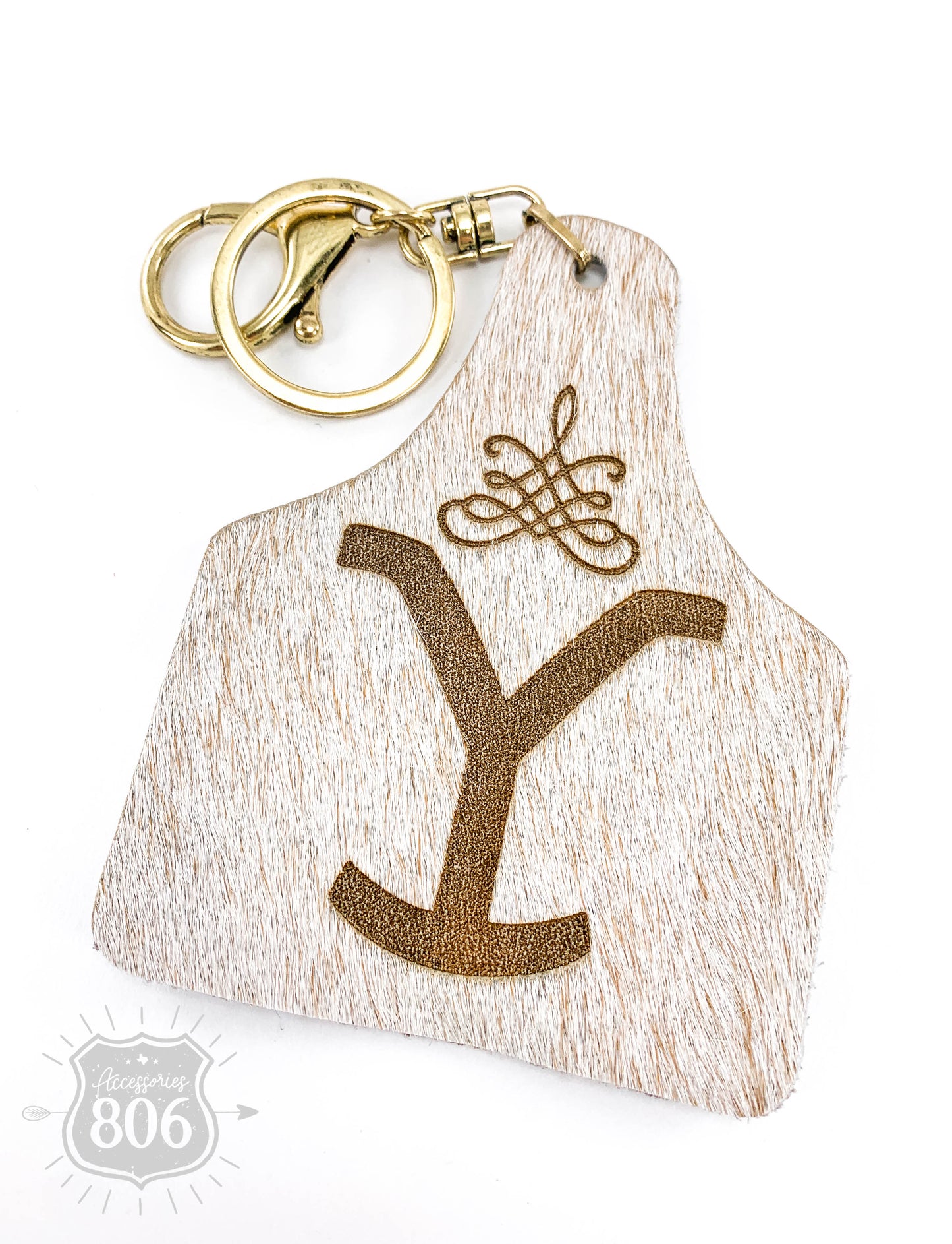 Yellowstone "Y" branded ear tag keychain, last call