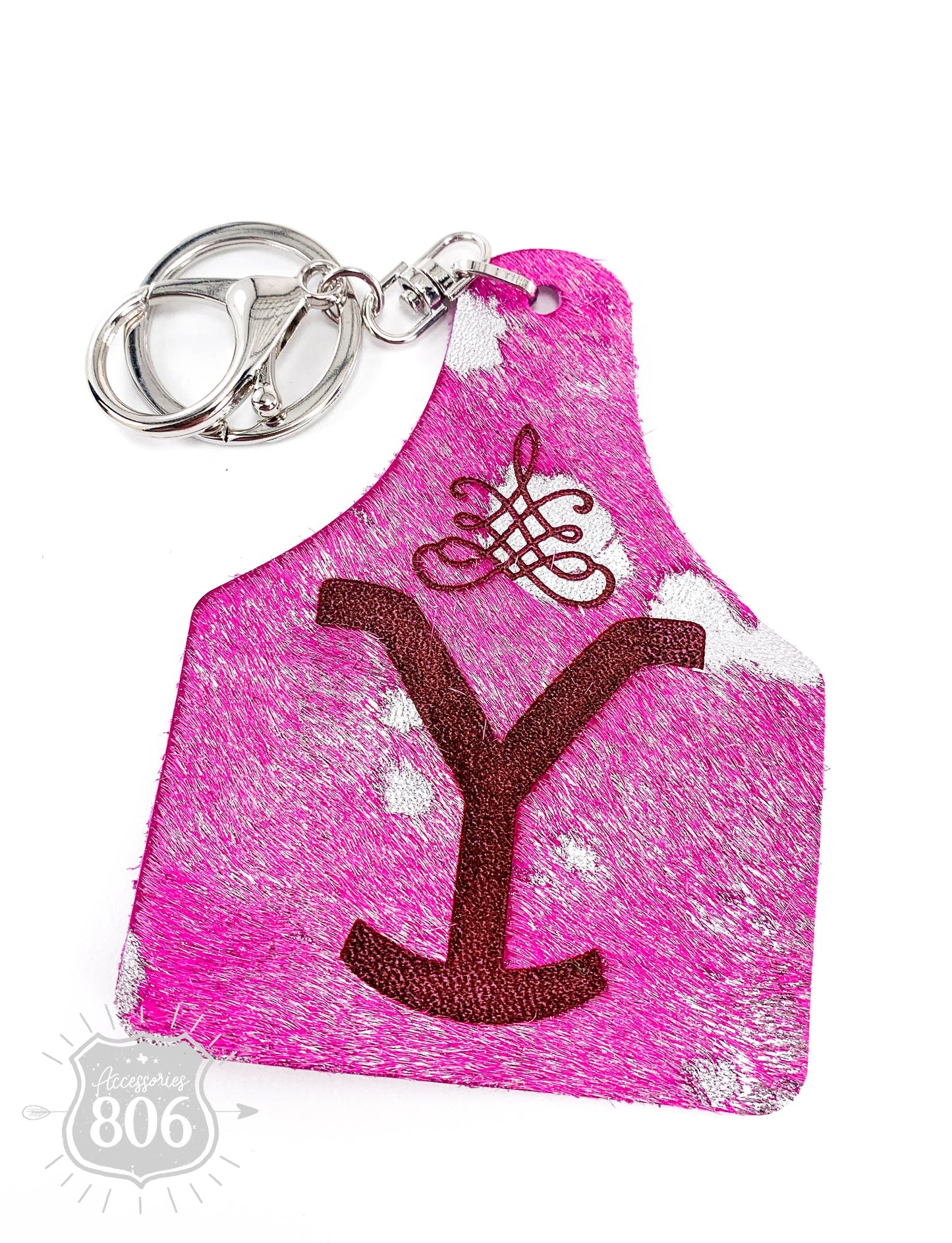 Yellowstone "Y" branded ear tag keychain, last call