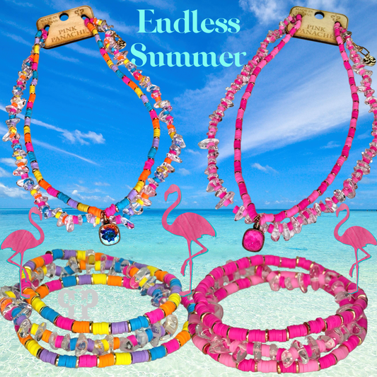 Beaded two-strand necklace, Austrian crystal