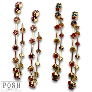 Rhinestone hoop earring