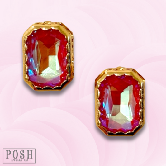 Rhinestone post earring
