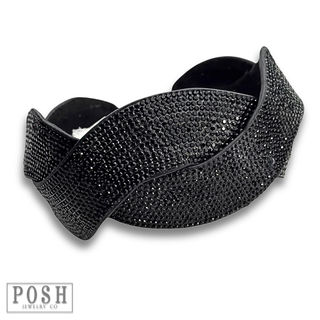Braided rhinestone headband - LC