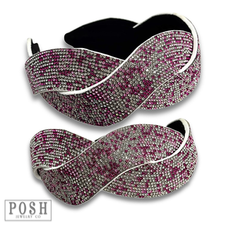 Braided rhinestone headband - LC