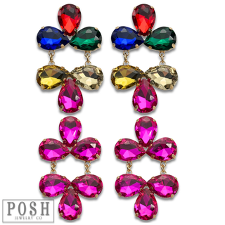 Rhinestone chandelier earring - LC