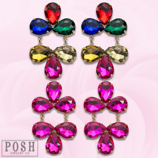 Rhinestone chandelier earring - LC