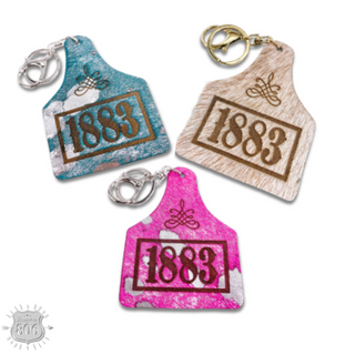 Western ear tag key ring Last Call