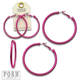 Cable hoop earring - LC