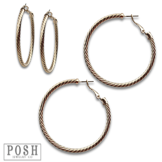 Cable hoop earring - LC