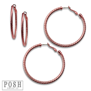 Cable hoop earring - LC