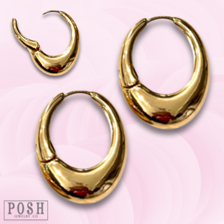 Raindrop hoop earring
