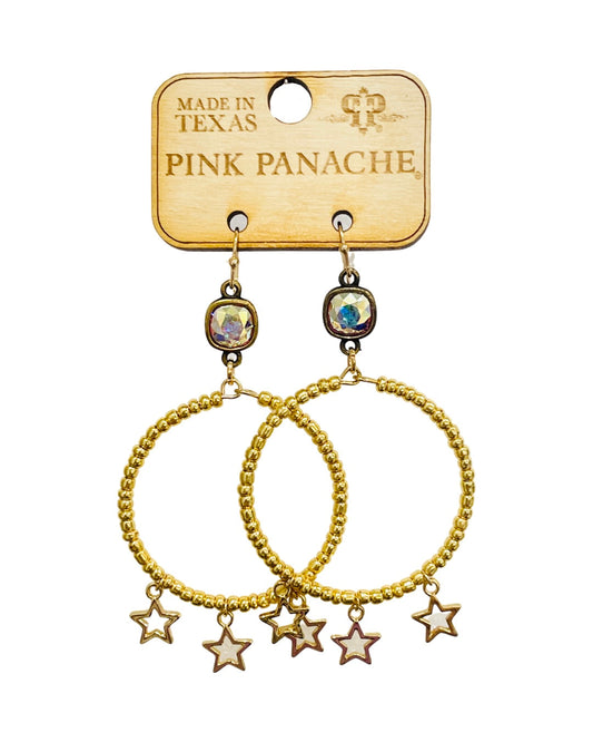 Star charm earring, Austrian crystal