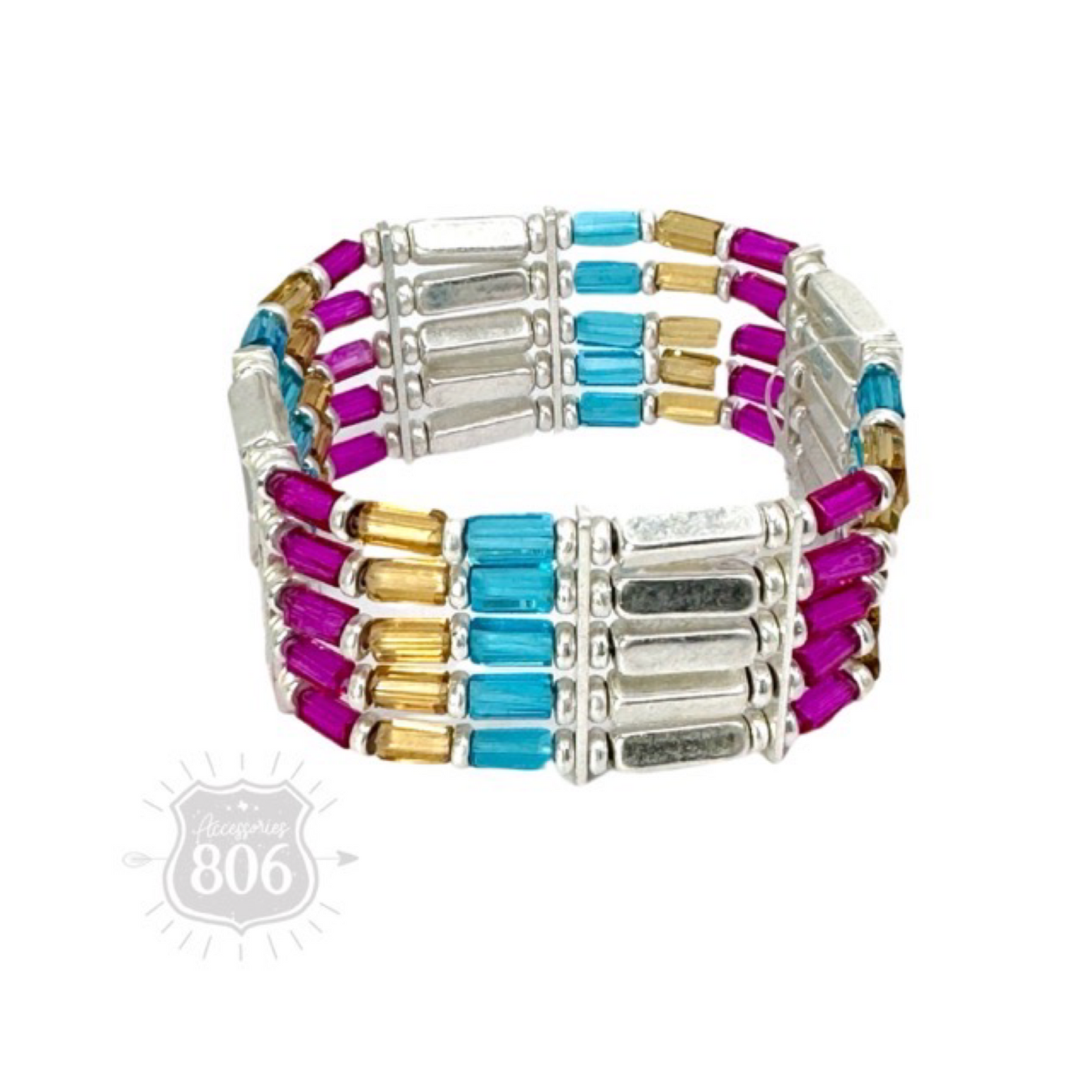 Stretch tube bead bracelet