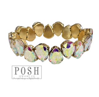 Rhinestone teardrop bracelet