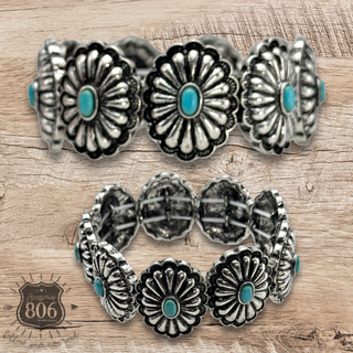 Western concho bracelet