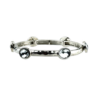 Faceted oval crystal bracelet