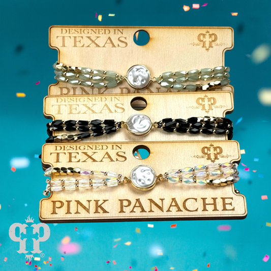 Drawstring bracelet with coin pearl