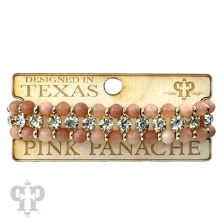 Bead and rhinestone adjustable bracelet