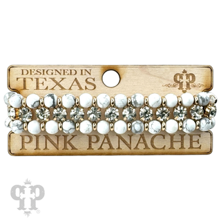 Bead and rhinestone adjustable bracelet