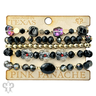 Glass bead variety mix bracelet stack