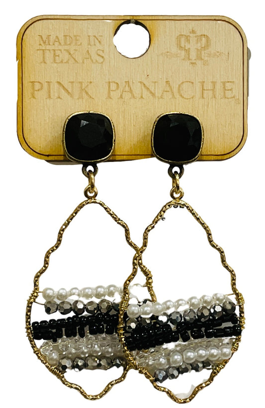 Diamond shape teardrop earring with Austrian crystal