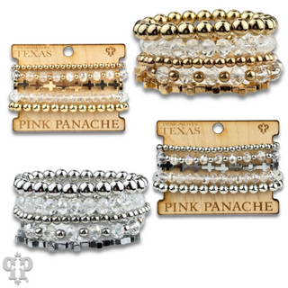 Cross bead bracelet stack