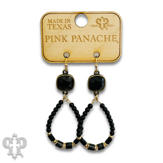 Beaded petite teardrop earring with Austrian crystal
