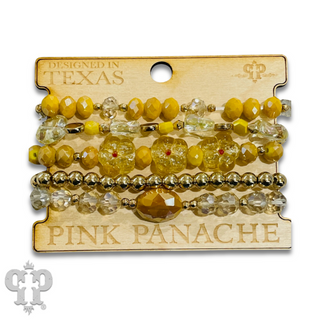 Glass bead variety mix bracelet stack