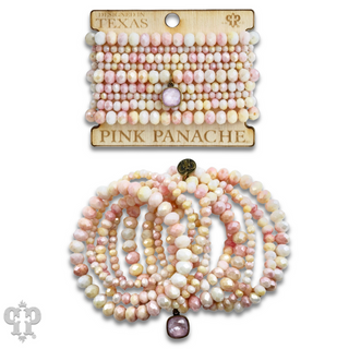 Ombre faceted bead bracelet with Austrian crystal