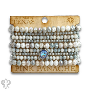 Ombre faceted bead bracelet with Austrian crystal