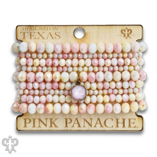 Ombre faceted bead bracelet with Austrian crystal