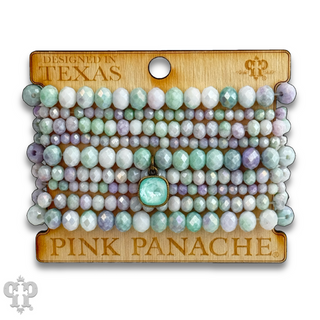 Ombre faceted bead bracelet with Austrian crystal