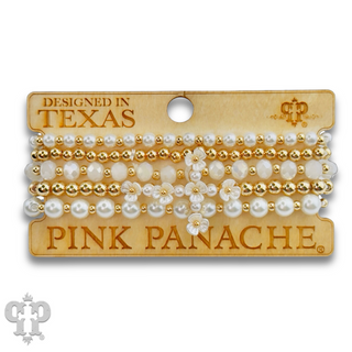 Flower cross charm bracelet