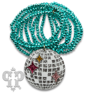 Disco ball charm bracelet