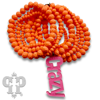 Glitter word charm bracelet