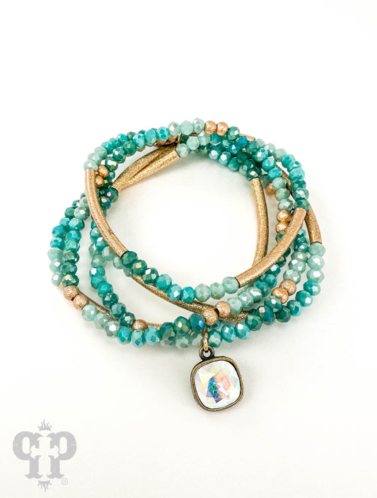 Austrian crystal bead bracelet set