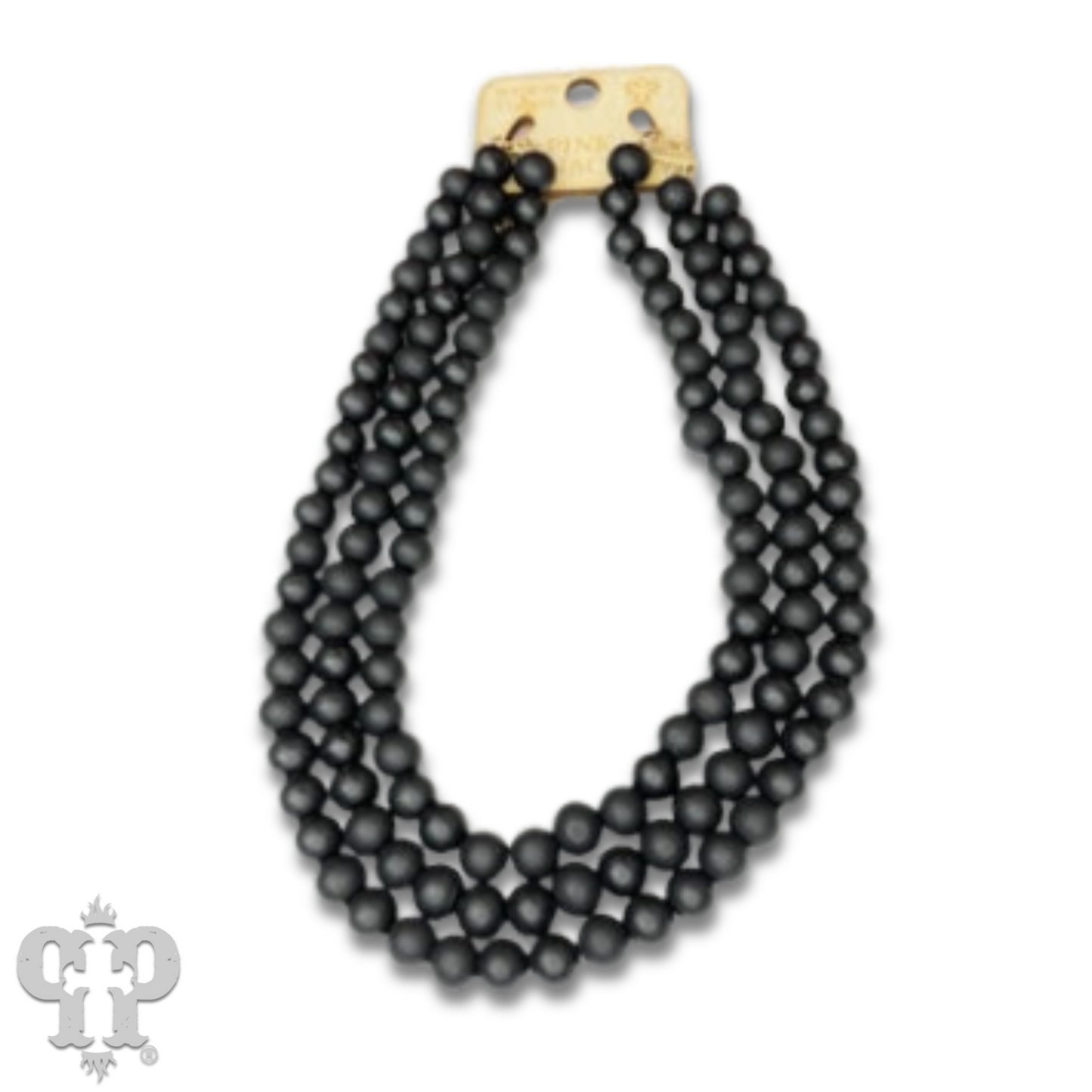Three strand wood bead necklace, last call